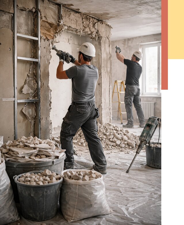 Демонтажные работы в Реутове от 2810 руб. — услуги и цена под ключ | ОТДЕЛОЧНИК-Ртв