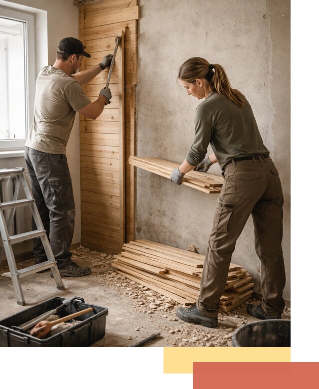 Демонтаж вагонки со стен в Реутове — профессиональный демонтаж