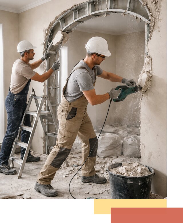 Демонтаж гипсокартонной арки в Реутове быстро и аккуратно