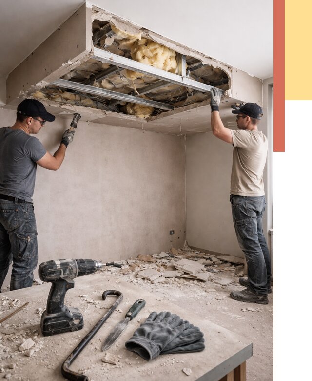 Демонтаж короба из гипсокартона в Реутове от 1582 руб. — быстро и недорого | ОТДЕЛОЧНИК-Ртв