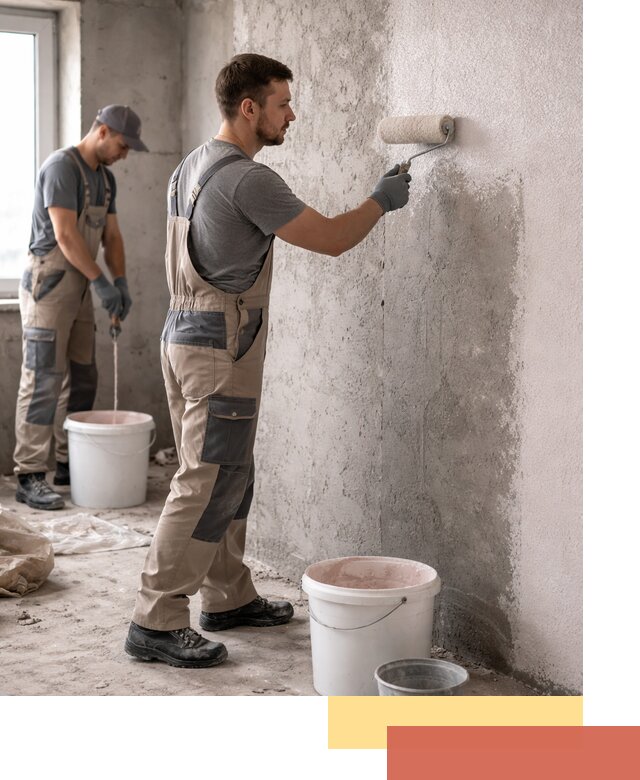 Нанесение бетоноконтакта на стены в Реутове для последующей отделки