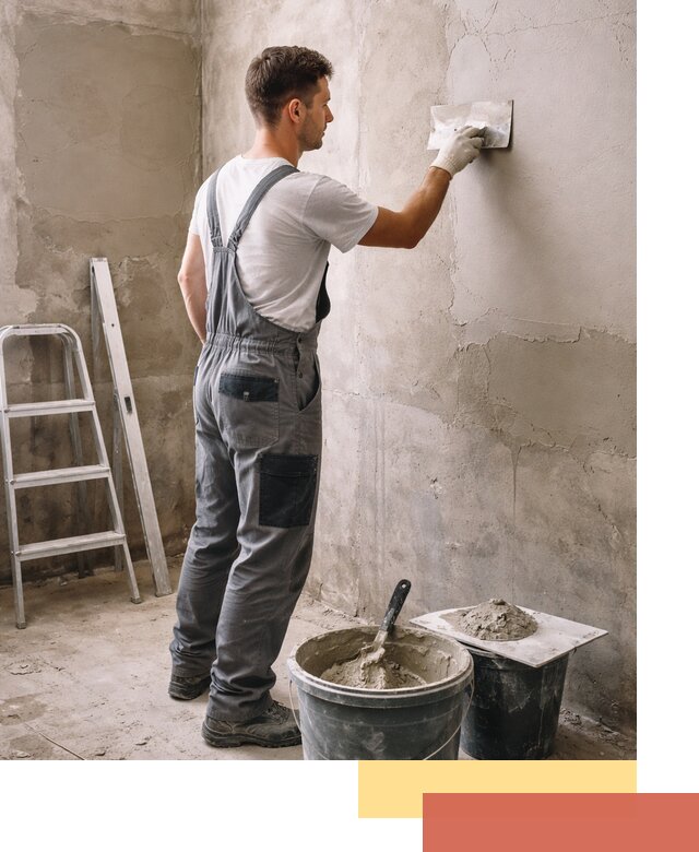 Штукатурка стен в ванной под ключ в Реутове