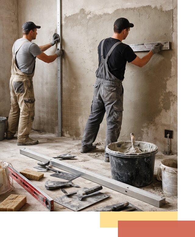 Профессиональная штукатурка стен под плитку в Реутове