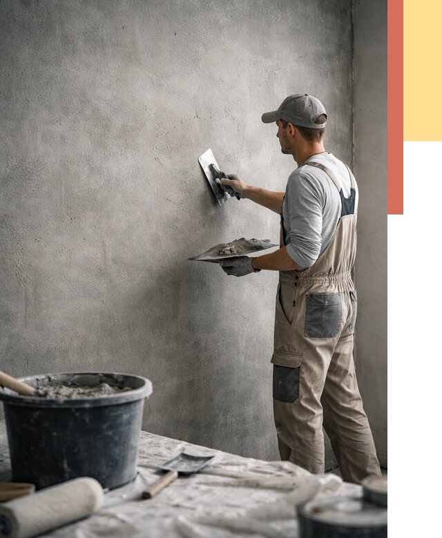 Декоративная штукатурка под бетон в Реутове от 2602 руб./м² — нанесение под ключ | ОТДЕЛОЧНИК-Ртв