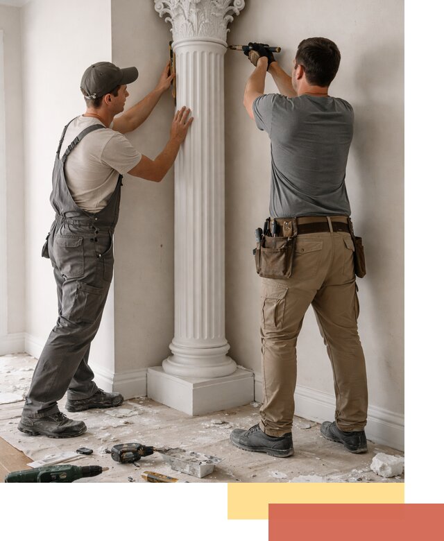 Установка декоративных колонн в Реутове под ключ