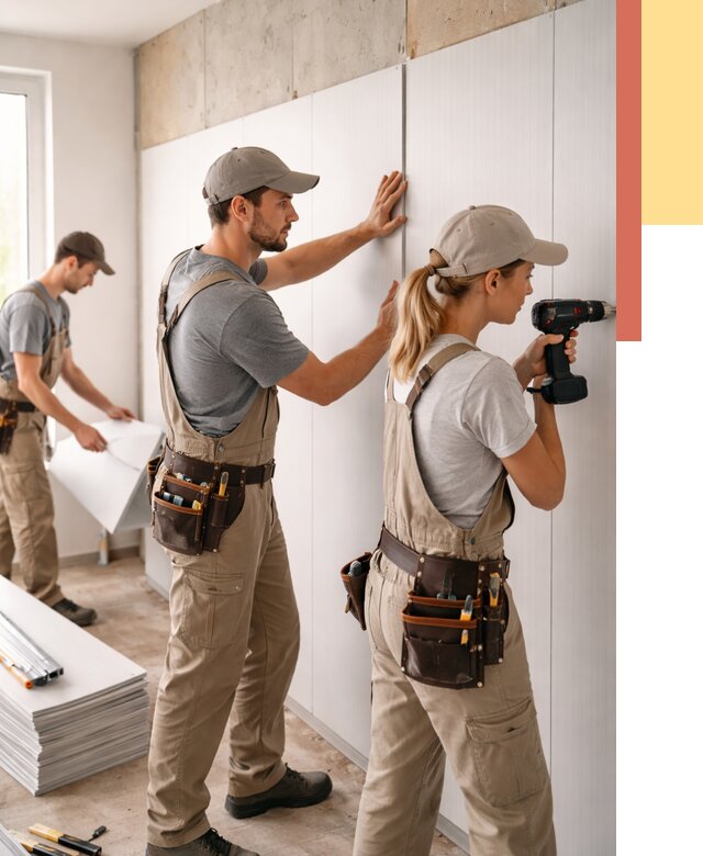 Монтаж ПВХ панелей на стены в Реутове от 468 руб/м2 — быстро и недорого | ОТДЕЛОЧНИК-Ртв