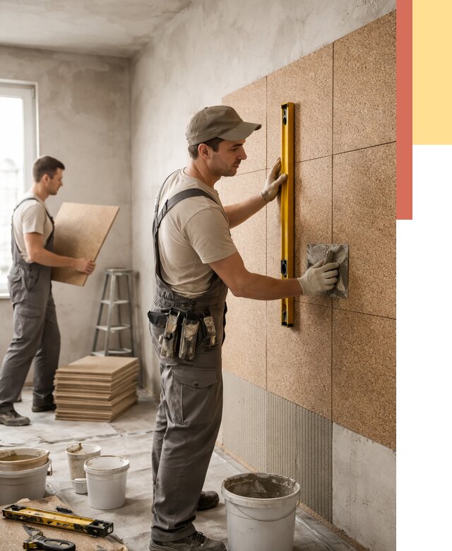 Монтаж пробковых панелей на стены в Реутове от 3642 руб. — ОТДЕЛОЧНИК-Ртв