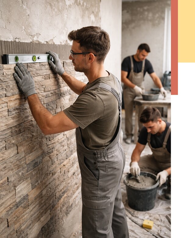 Монтаж искусственного камня в Реутове от 4683 руб. под ключ | ОТДЕЛОЧНИК-Ртв