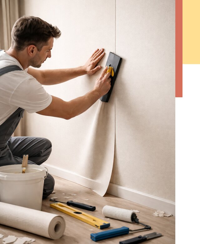 Поклейка виниловых обоев в Реутове от 4683 руб. | Быстро и недорого — ОТДЕЛОЧНИК-Ртв