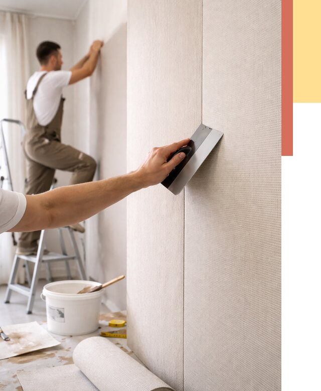 Поклейка текстильных обоев в Реутове от 4683 руб. под ключ | ОТДЕЛОЧНИК-Ртв