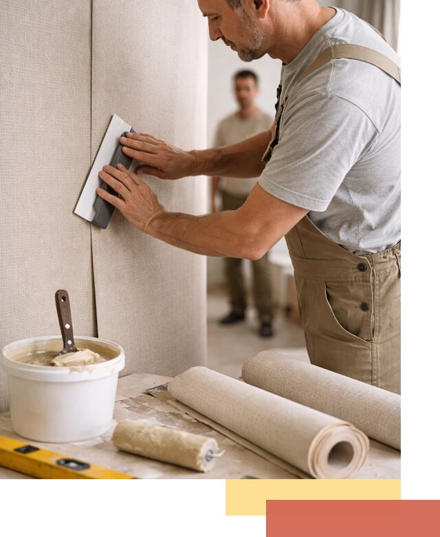 Поклейка текстильных обоев в Реутове профессионально и аккуратно