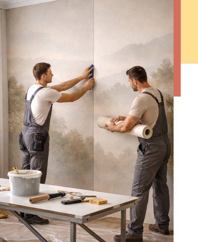 Поклейка фотообоев в Реутове от 8846 руб/м² — быстро и недорого | ОТДЕЛОЧНИК-Ртв