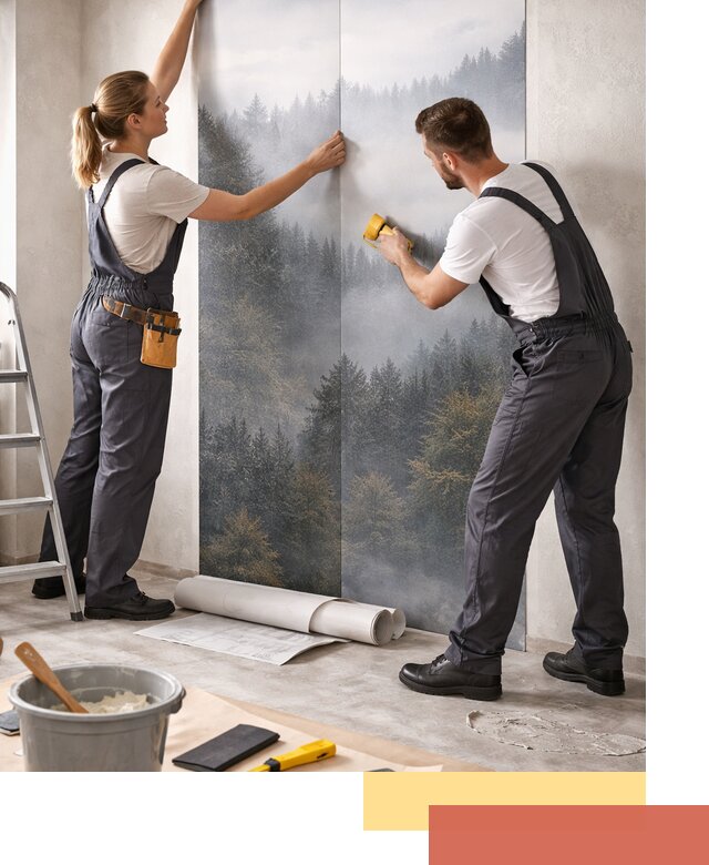 Поклейка фотообоев профессионально в Реутове под ключ