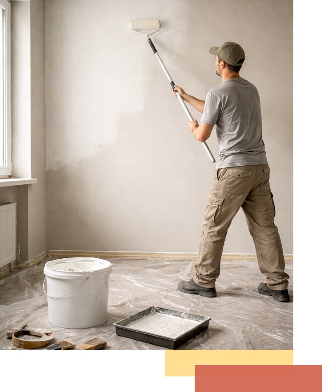 Покраска стен латексной краской в Реутове качественно и быстро