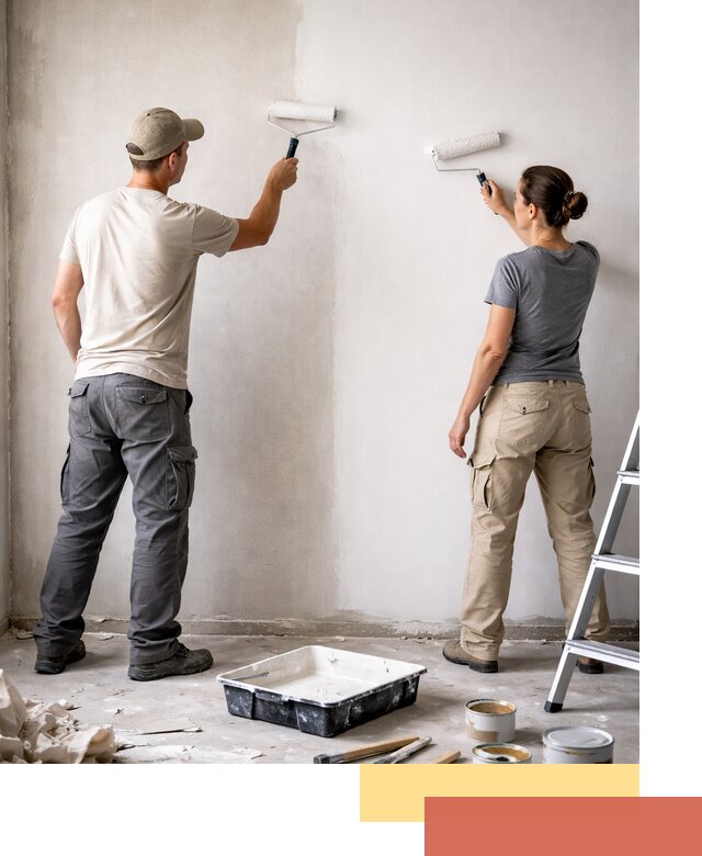 Окраска стен по стеклохолсту в Реутове качественно и долговечно