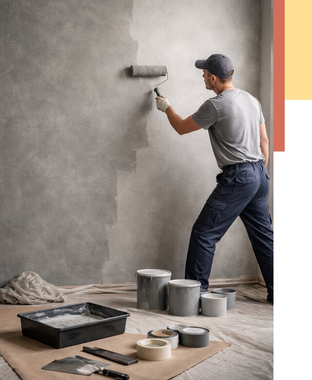 Покраска стен под бетон в Реутове от 676 руб. за м2 — быстро и недорого | ОТДЕЛОЧНИК-Ртв