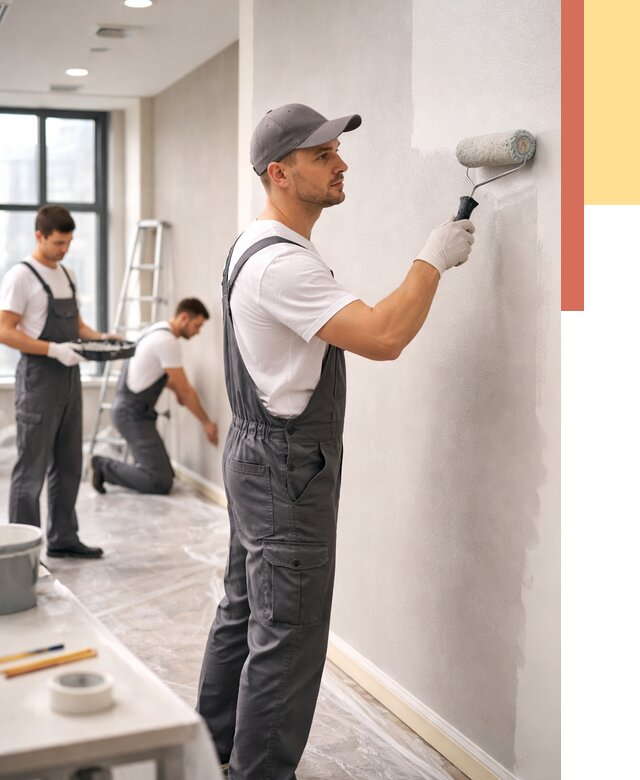 Покраска стен в офисе в Реутове от 8846 руб. — быстро и недорого | ОТДЕЛОЧНИК-Ртв