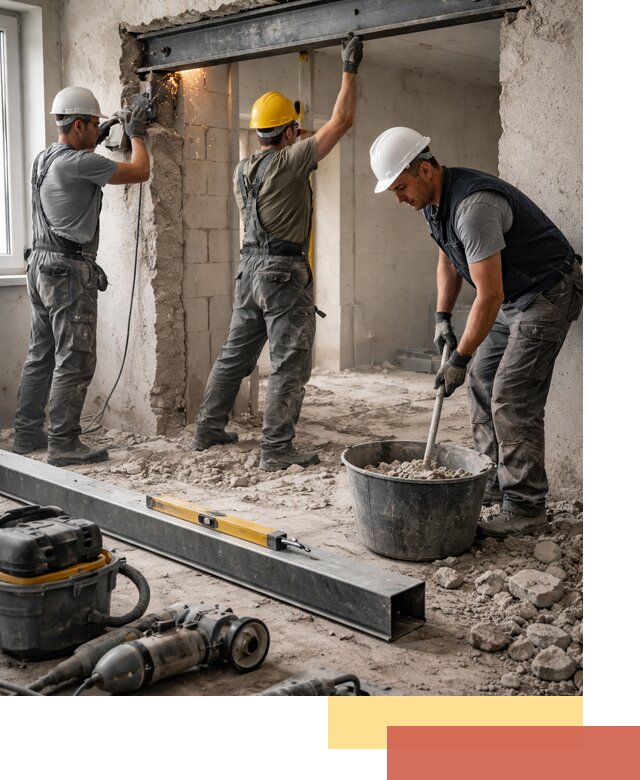 Создание проемов в стенах и несущих конструкциях в Реутове