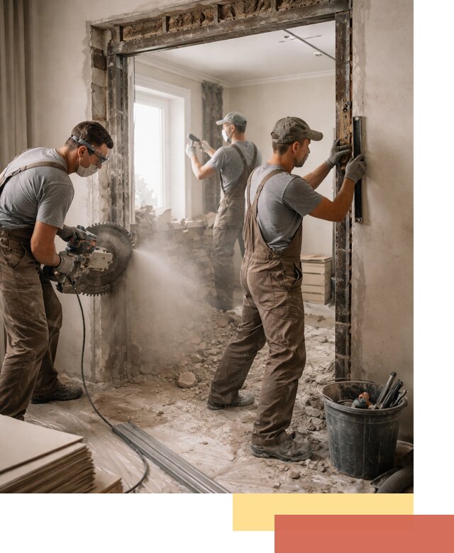 Расширение дверного проема под установку новой двери в Реутове