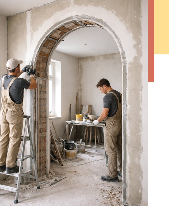 Устройство арочного проема в Реутове от 9887 руб. под ключ — быстро и недорого | ОТДЕЛОЧНИК-Ртв