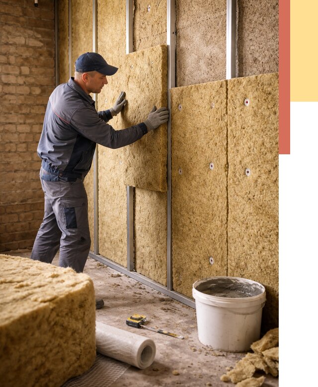 Утепление стен минватой в Реутове от 1405 руб./м2 — недорого и быстро | ОТДЕЛОЧНИК-Ртв