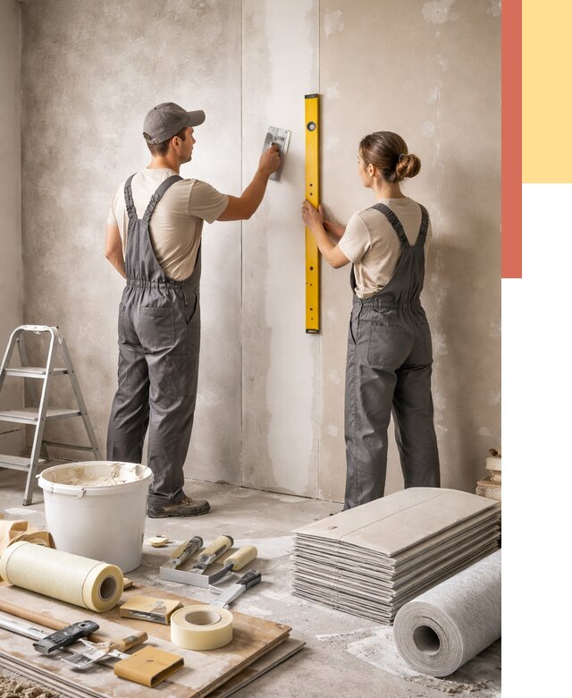 Отделка стен в Реутове от 1561 руб/м² — недорого, быстро, под ключ | ОТДЕЛОЧНИК-Ртв