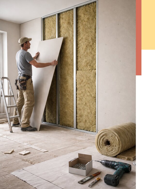 Перегородка из гипсокартона с шумоизоляцией в Реутове от 3247 руб. | ОТДЕЛОЧНИК-Ртв