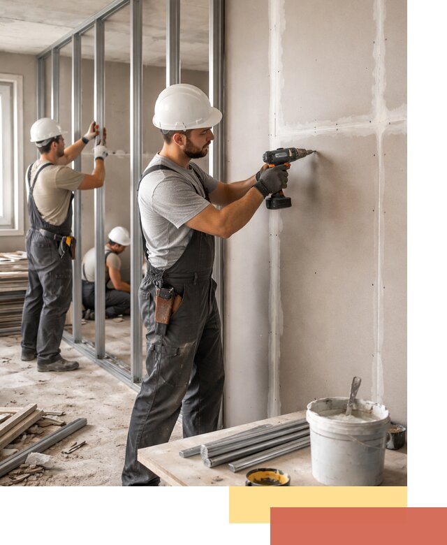 Перегородки из огнестойкого гипсокартона в Реутове под ключ