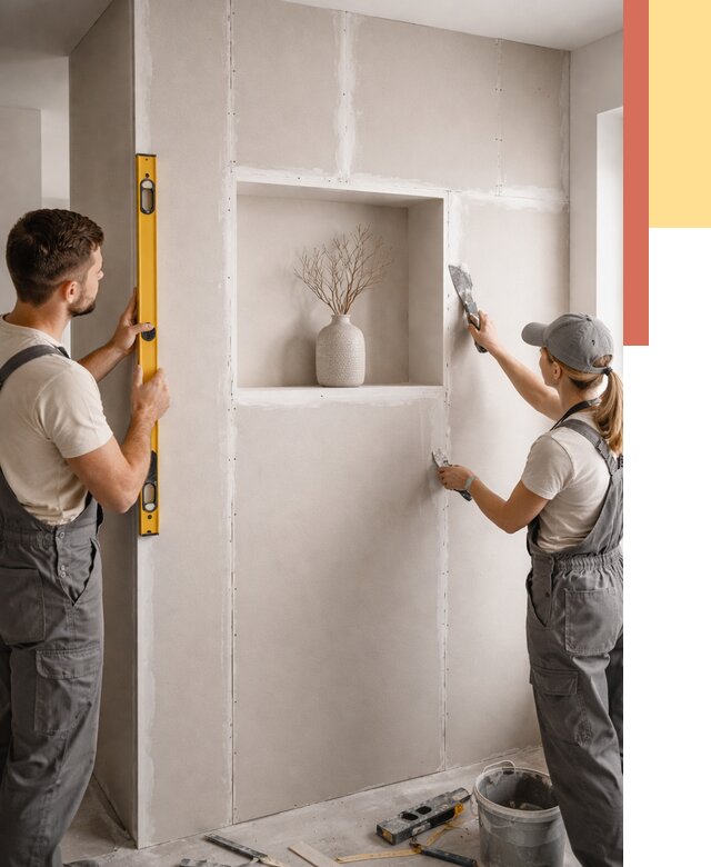 Перегородка из гипсокартона с нишей в Реутове от 3382 руб. под ключ | ОТДЕЛОЧНИК-Ртв