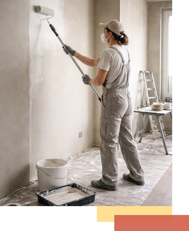 Покраска перегородок из гипсокартона в Реутове качественно и недорого