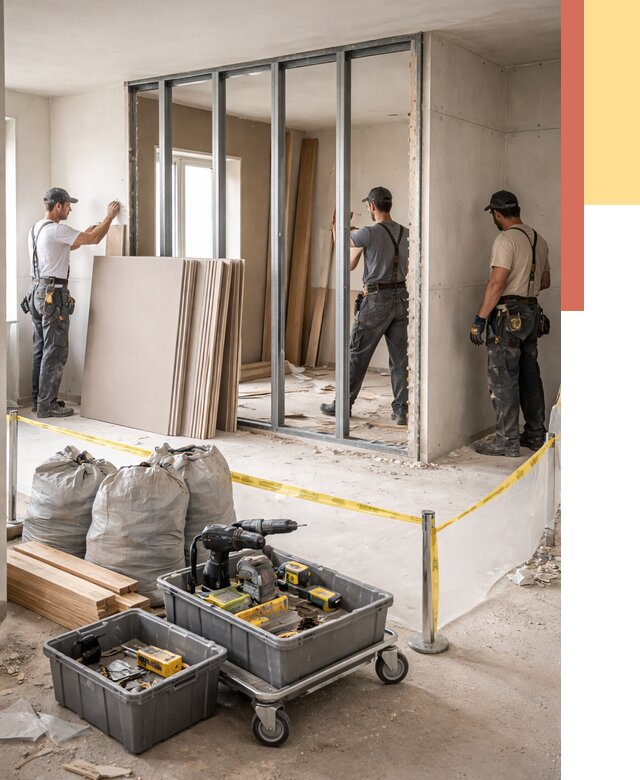 Перенос гипсокартонной перегородки в Реутове под ключ от 4683 руб. | Демонтаж и монтаж – ОТДЕЛОЧНИК-Ртв