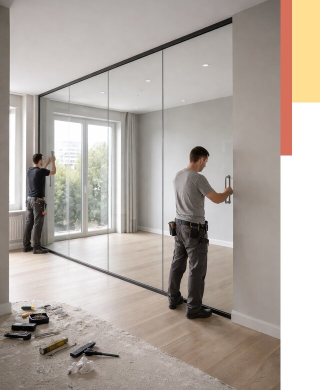 Изготовление стеклянных перегородок в Реутове от 12853 руб. под ключ | ОТДЕЛОЧНИК-Ртв