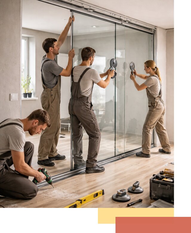 Изготовление стеклянных перегородок на заказ в Реутове