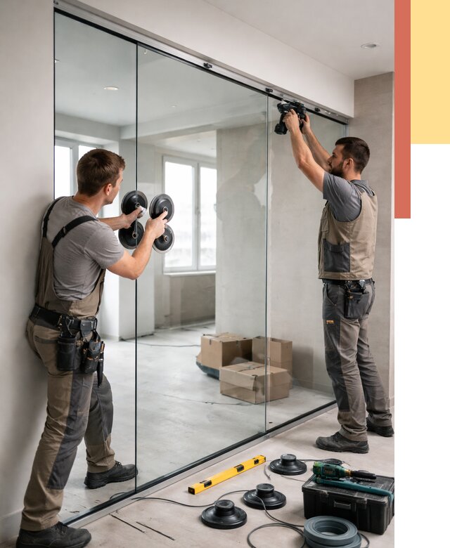 Монтаж стеклянных перегородок в Реутове от 6765 руб. | ОТДЕЛОЧНИК-Ртв