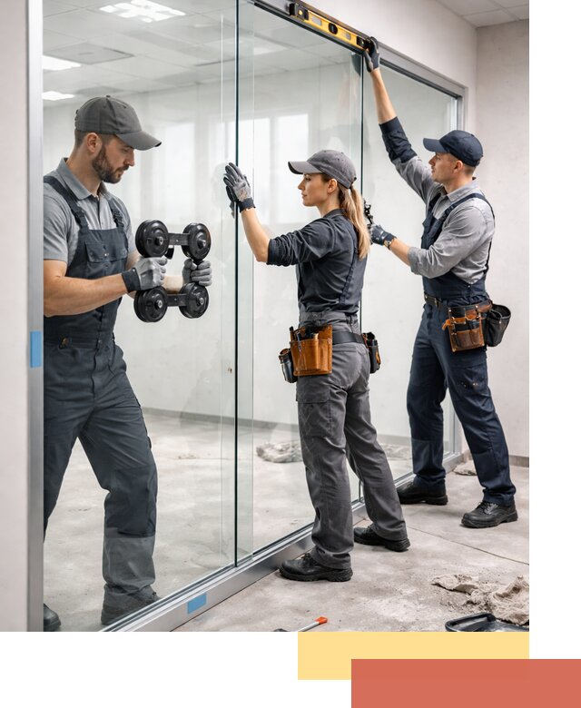 Профессиональный монтаж стеклянных перегородок в Реутове