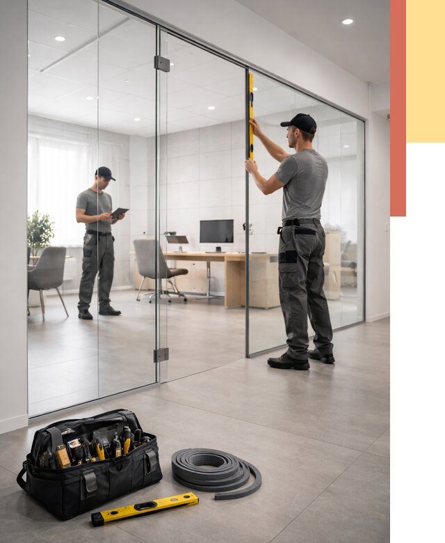 Цельностеклянные перегородки под ключ в Реутове от 9887 руб. — монтаж и цены | ОТДЕЛОЧНИК-Ртв