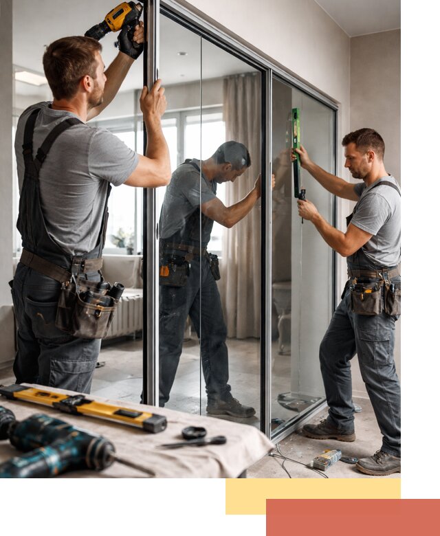 Каркасные стеклянные перегородки под ключ в Реутове