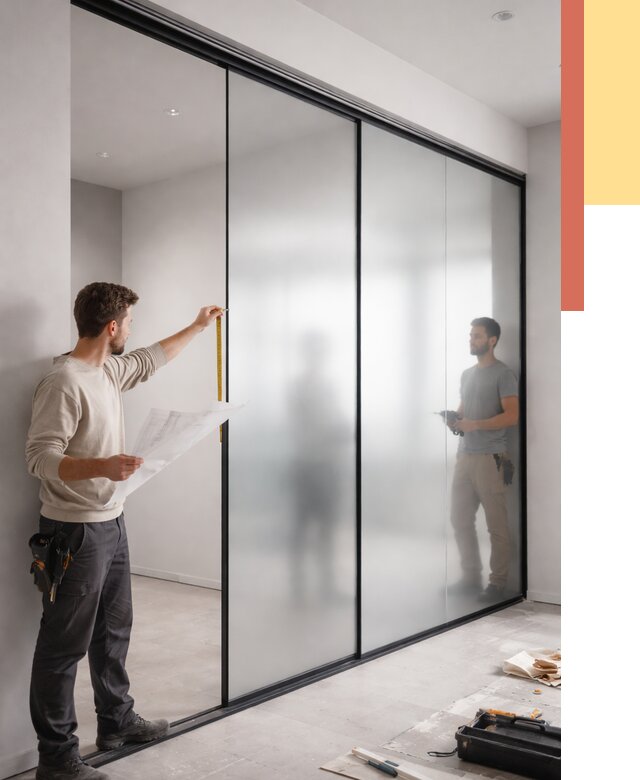 Матовые стеклянные перегородки в Реутове от 8846 руб. — монтаж и установка | ОТДЕЛОЧНИК-Ртв