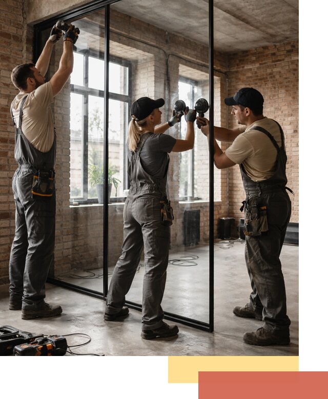 Стеклянные перегородки лофт — изготовление и монтаж в Реутове