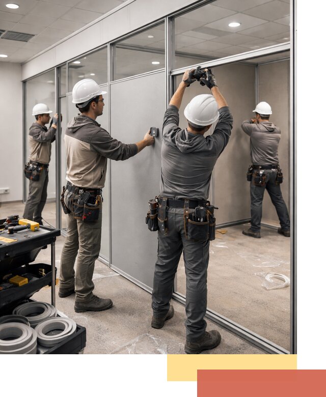 Мобильные офисные перегородки под ключ в Реутове