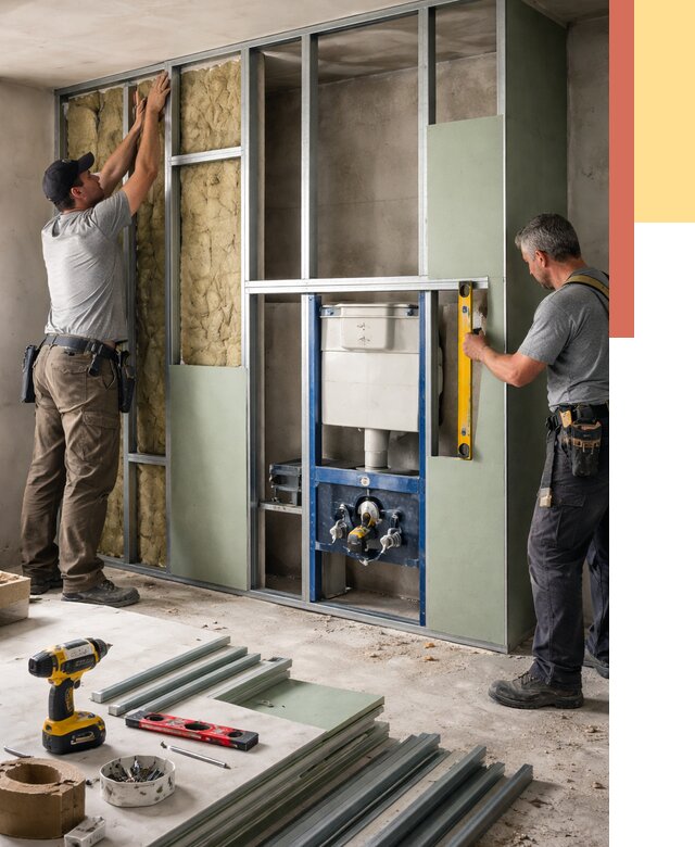 Установка сантехнических перегородок в Реутове от 8846 руб. | ОТДЕЛОЧНИК-Ртв