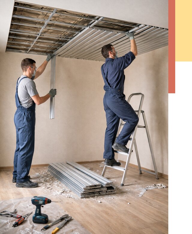 Демонтаж реечного потолка в Реутове от 4683 руб. быстро и недорого | ОТДЕЛОЧНИК-Ртв