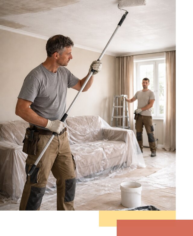 Грунтовка потолка в Реутове — подготовка под покраску и отделку