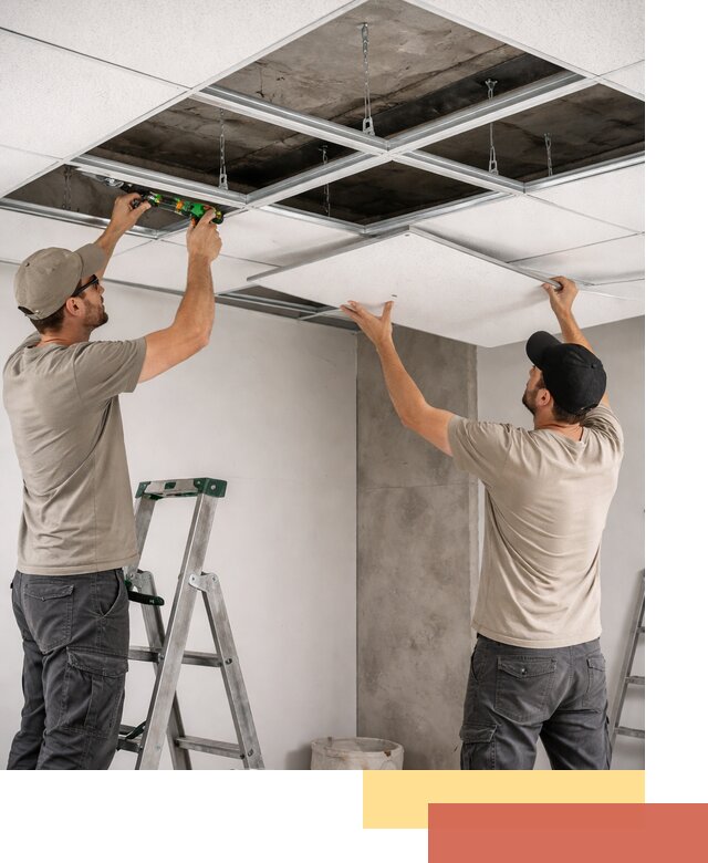 Монтаж потолка Армстронг под ключ в Реутове