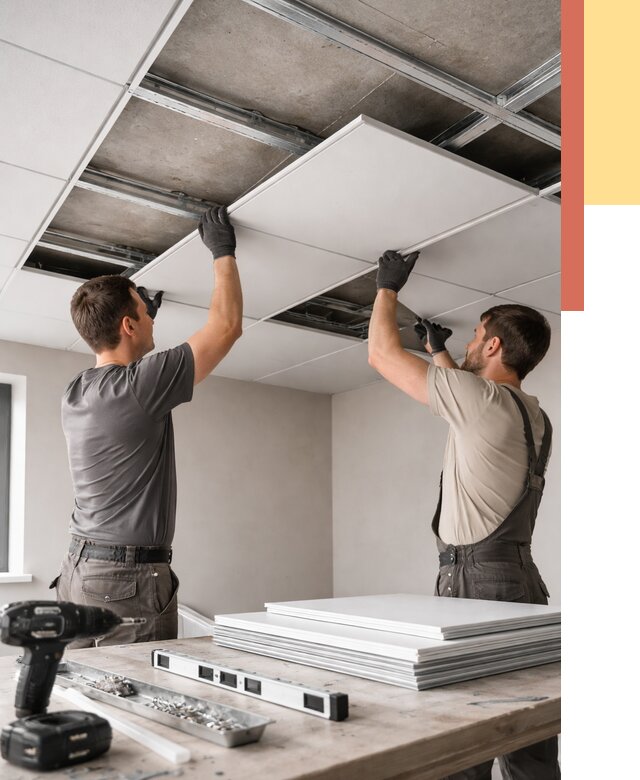 Монтаж кассетного потолка в Реутове от 4683 руб/м2 — установка и сборка | ОТДЕЛОЧНИК-Ртв