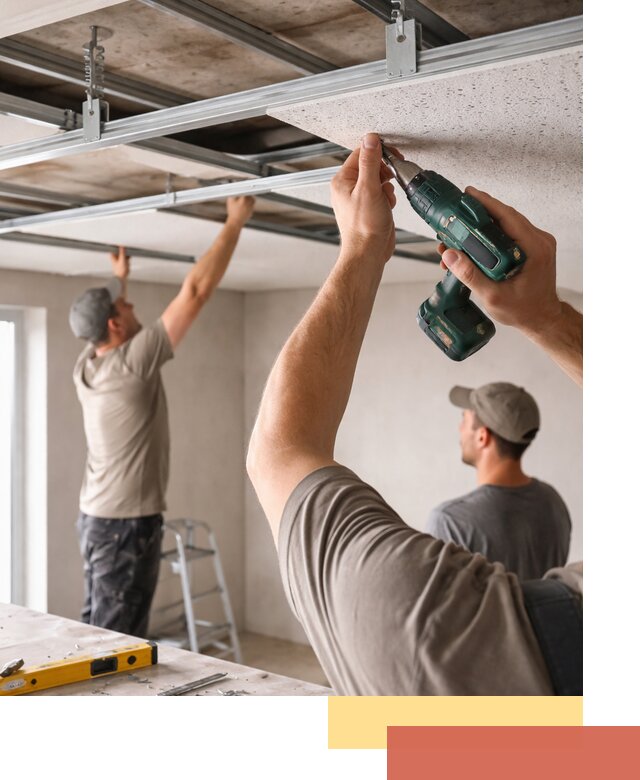 Монтаж акустического потолка в Реутове под ключ