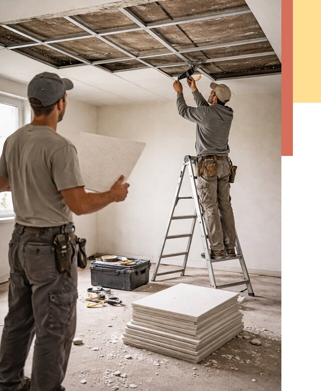 Замена плит подвесного потолка в Реутове от 1821 руб. быстро и недорого | ОТДЕЛОЧНИК-Ртв