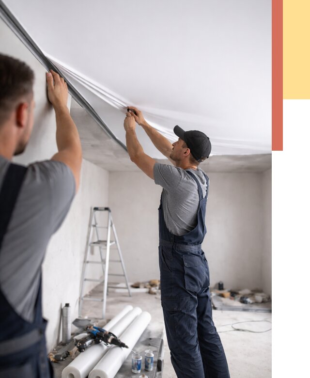 Монтаж матового натяжного потолка в Реутове от 4683 руб./м² — быстро и недорого | ОТДЕЛОЧНИК-Ртв