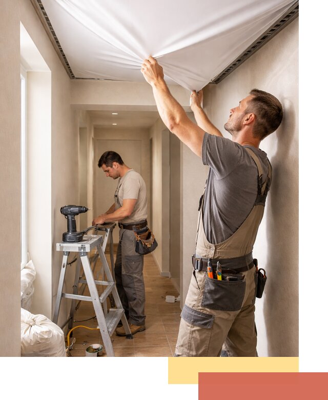 Монтаж натяжного потолка в прихожей в Реутове