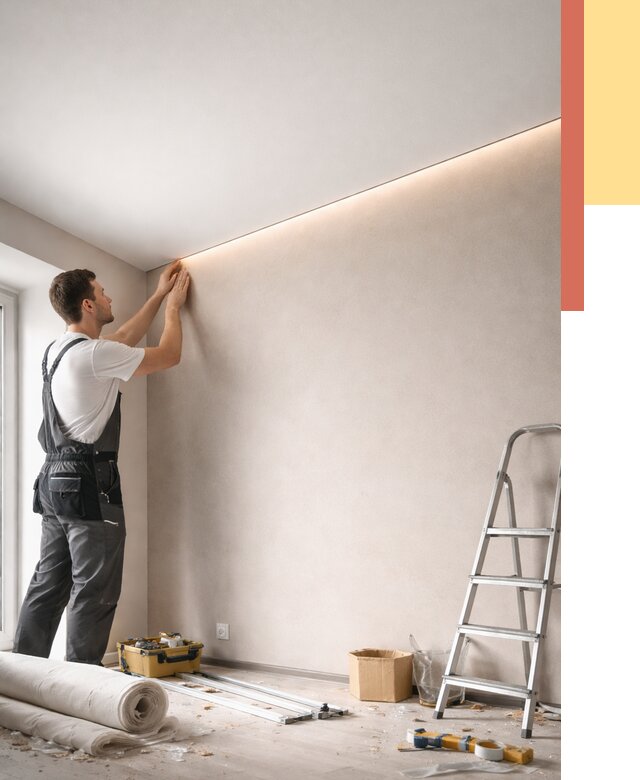 Теневые натяжные потолки в Реутове от 8534 руб. под ключ | ОТДЕЛОЧНИК-Ртв